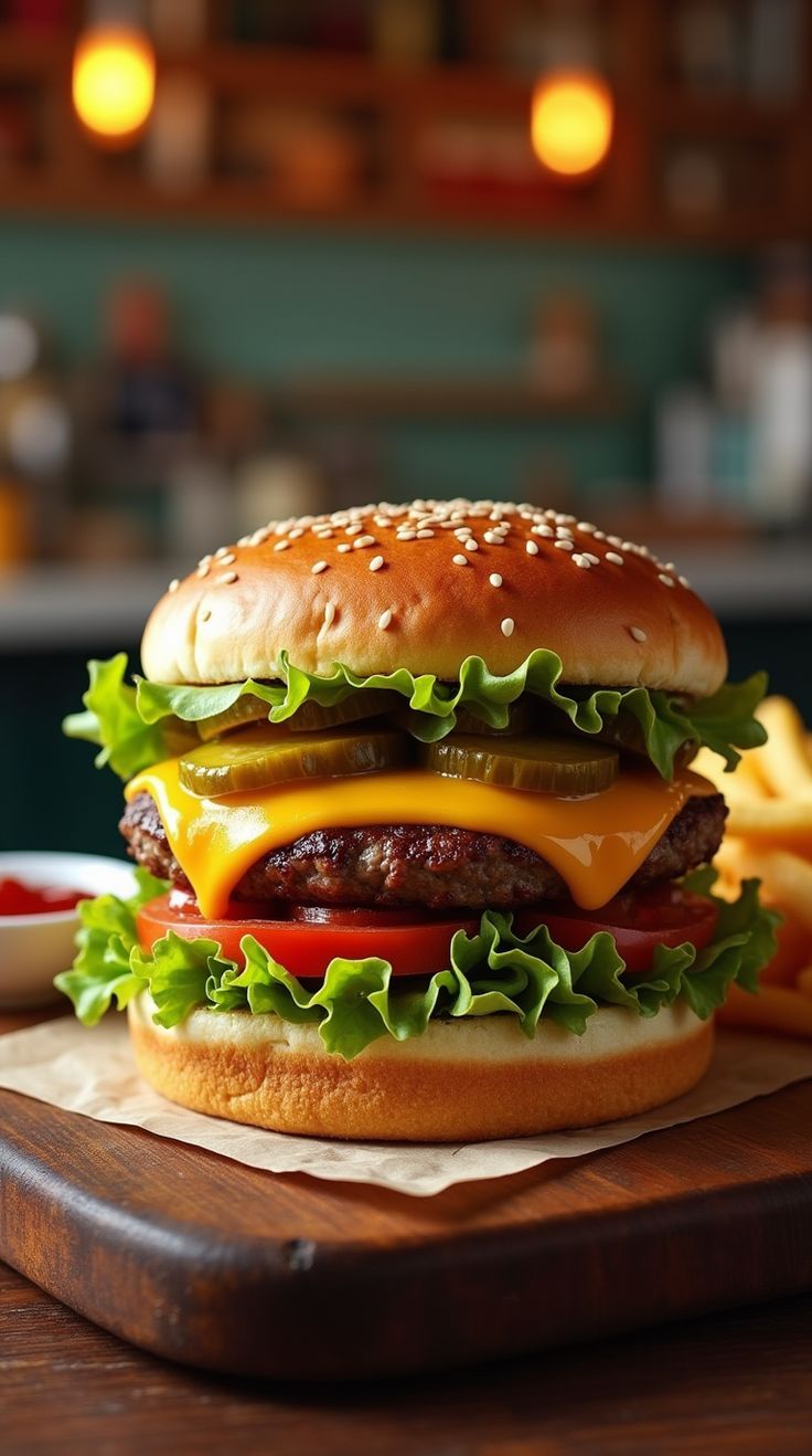 Hamburguesa con pepinillo